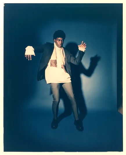 Gabriel Pitta 16 Men Management Paris wearing Vintage Martin Margiela Hugo Boss Photo by Theo Delattre- Paris